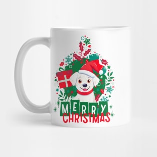 Cute dog Merry Christmas Mug